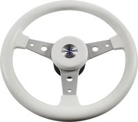 Рулевое колесо DELFINO обод белый,спицы серебряные д. 340 мм