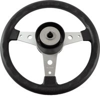 Рулевое колесо DELFINO обод черный, спицы серебряные д. 340 мм, уцененное