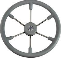 Рулевое колесо LEADER TANEGUM серый обод серебряные спицы д. 400 мм
