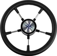 Рулевое колесо RIVA RSL обод черный, спицы серебряные д. 320 мм (упаковка из 6 шт.)