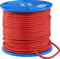 Веревка двойного плетения d8мм, L125м, красный,KOT