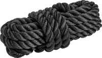 Веревка из полиэстера с огонами для крепления кранца, d10 мм, L2 м, цвет черный