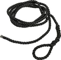 Веревка из полиэстера с огонами для крепления кранца, d8 мм, L1,5 м, цвет черный