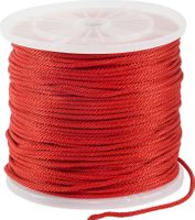 Веревка сплошного плетения d6мм, L250м, красный,KOT