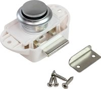 Замок дверной врезной, жемчуженый хром, белый корпус, D26мм