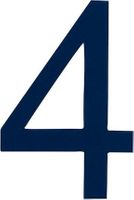 Знак номера 4, синий