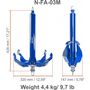 Folding anchor 4,4kg NISUS (N-FA-03M)/ Якорь ЯЛС-03М (4,4 кг) NISUS