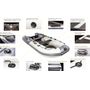 Надувная лодка ПВХ, Ривьера Компакт 3600 СК Комби, светло-серый/черный