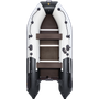 Надувная лодка ПВХ, Ривьера Компакт 3400 СК Комби, светло-серый/черный