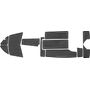 Комплект палубного покрытия для Феникс 530HT, тик серый, с обкладкой, Marine Rocket