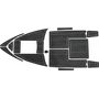 Комплект палубного покрытия для Феникс 560, тик черный, с обкладкой, Marine Rocket