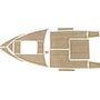 Комплект палубного покрытия для Феникс 560, тик черный, с обкладкой, Marine Rocket
