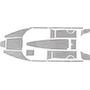 Комплект палубного покрытия для Феникс 600HT, тик классический, с обкладкой, Marine Rocket