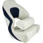 Кресло мягкое Deluxe Sport, с откидным валиком, белый/синий