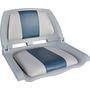 Кресло пластмассовое складное с подложкой Molded Fold-Down Boat Seat,серый/голубой