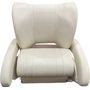 Кресло с перекидной спинкой и болстером, обивка белый винил