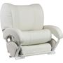 Кресло с перекидной спинкой и болстером, обивка винил, цвет белый