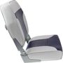 Кресло складное мягкое ECONOMY с высокой спинкой, серый/синий на стойке с вращающимся, фиксирующимся основанием