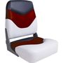 Кресло складное мягкое Premium High Back Boat Seat, белый/красный