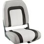 Кресло складное мягкое SPECIAL HIGH BACK, обивка серый/черный/белый винил