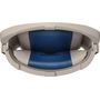 Кресло складное пластмассовое с подложкой Skipper, серый/синий