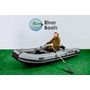Лодка РИБ (RIB) RiverBoats RB 380 NEW, черно-серый, накладка на рундук, утка, корпус графит