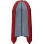 Лодка РИБ (RIB) STEL R-375, серый/красный, накладки на рундук и банки, защита киля, корпус серый