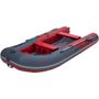 Лодка РИБ (RIB) STEL R-420, графит/красный, накладки на рундук и банки, защита киля, корпус серый