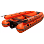 Надувная лодка ПВХ Абакан 420 Jet, фальшборт, оранжевый/черный, SibRiver