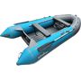 Надувная лодка ПВХ, Адмирал 375 S НДНД,  роульс, рым, накладки, голубой/серый
