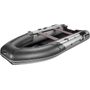 Надувная лодка ПВХ, Адмирал 375 S НДНД,  роульс, рым, накладки, серый/черный