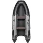 Надувная лодка ПВХ, Адмирал 375 S НДНД,  роульс, рым, накладки, серый/черный