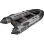 Надувная лодка ПВХ, Адмирал 375 S НДНД,  роульс, рым, накладки, серый/черный