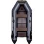 Надувная лодка ПВХ, АКВА 2900 слань-книжка киль, графит/черный