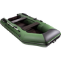 Надувная лодка ПВХ, АКВА 3200 слань-книжка киль, зеленый/черный