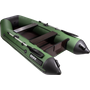 Надувная лодка ПВХ, АКВА 3200 слань-книжка киль, зеленый/черный