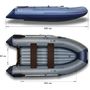 Надувная лодка ПВХ, Флагман 300 НДНД, серо-синий