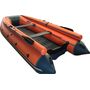 Надувная лодка ПВХ, ORCA 420F НДНД, фальшборт, оранжевый/серый