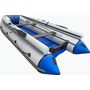 Надувная лодка ПВХ, ORCA 420F НДНД, фальшборт, светло-серый/синий