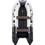 Надувная лодка ПВХ, Ривьера Компакт 3200 НДНД Комби, светло-серый/черный