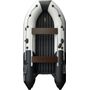 Надувная лодка ПВХ, Ривьера Компакт 3600 НДНД Комби, бронь, светло-серый/графит