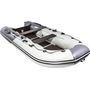 Надувная лодка ПВХ, Ривьера Компакт 3600 НДНД Комби, светло-серый/графит