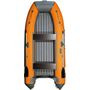 Надувная лодка ПВХ, RiverBoats RB 350 НДНД, серо-оранжевый