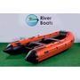 Надувная лодка ПВХ, RiverBoats RB 390, черно-серый