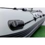 Надувная лодка ПВХ, RiverBoats RB 390 НДНД, черно-серый, уцененная