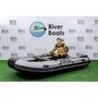 Надувная лодка ПВХ, RiverBoats RB 390 НДНД, черно-серый, уцененная