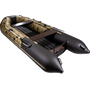 Надувная лодка ПВХ, Таймень NX 3800 НДНД PRO, камуфляж камыш/черный