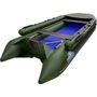 Надувная лодка ПВХ, Выдра 500 JET Чульман, усиление транца, фальшборт, зеленый