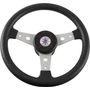 Рулевое колесо DELFINO обод черный, спицы серебряные д. 340 мм, уцененное