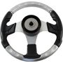 Рулевое колесо NISIDA обод черный-серебристый, спицы серебряные д. 320 мм